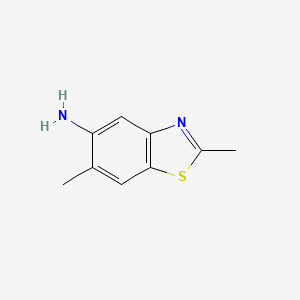 molecular formula C9H10N2S B1394246 2,6-二甲基苯并[d]噻唑-5-胺 CAS No. 98953-72-1