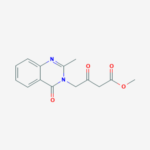 molecular formula C14H14N2O4 B1394247 4-(2-甲基-4-氧代-4H-喹唑啉-3-基)-3-氧代丁酸甲酯 CAS No. 1229626-89-4