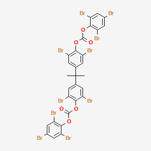 molecular formula C29H14Br10O6 B13942502 Carbonic acid, (1-methylethylidene)bis(2,6-dibromo-4,1-phenylene) bis(2,4,6-tribromophenyl) ester CAS No. 54060-67-2