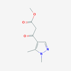 molecular formula C9H12N2O3 B1394253 3-(1,5-二甲基-1H-吡唑-4-基)-3-氧代丙酸甲酯 CAS No. 1229624-54-7
