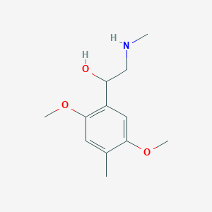 molecular formula C12H19NO3 B13942624 1-(2,5-Dimethoxy-4-methylphenyl)-2-(methylamino)ethan-1-ol CAS No. 790149-10-9