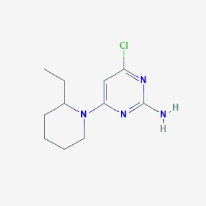molecular formula C11H17ClN4 B1394272 4-氯-6-(2-乙基哌啶-1-基)嘧啶-2-胺 CAS No. 1252555-02-4