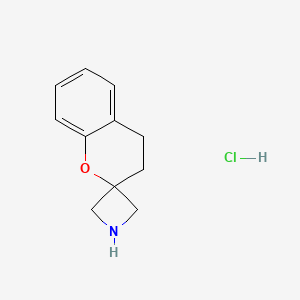 molecular formula C11H14ClNO B1394276 Spiro[azetidine-3,2'-chromane] hydrochloride CAS No. 1263285-14-8
