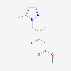 molecular formula C11H16N2O3 B1394277 4-甲基-5-(5-甲基-吡唑-1-基)-3-氧代-戊酸甲酯 CAS No. 1229626-90-7