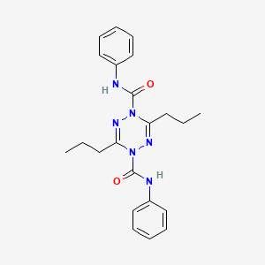 molecular formula C22H26N6O2 B13942780 N1,N4-diphenyl-3,6-dipropyl-1,2,4,5-tetrazine-1,4-dicarboxamide CAS No. 683211-19-0