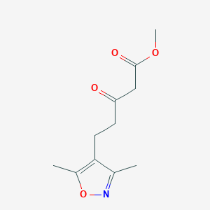 molecular formula C11H15NO4 B1394282 5-(3,5-二甲基-异恶唑-4-基)-3-氧代-戊酸甲酯 CAS No. 53655-59-7