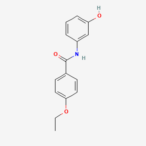 molecular formula C15H15NO3 B13942836 Benzamide, 4-ethoxy-N-(3-hydroxyphenyl)- CAS No. 723255-70-7