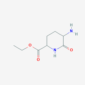 molecular formula C8H14N2O3 B13942875 Ethyl 5-amino-6-oxopiperidine-2-carboxylate 