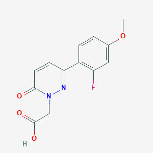 molecular formula C13H11FN2O4 B1394291 [3-(2-氟-4-甲氧基苯基)-6-氧代吡啶并哒嗪-1(6H)-基]乙酸 CAS No. 1225134-66-6