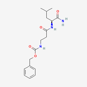 molecular formula C17H25N3O4 B1394293 N-[(苯甲氧基)羰基]-β-丙氨酰-L-亮氨酰胺 CAS No. 197237-13-1