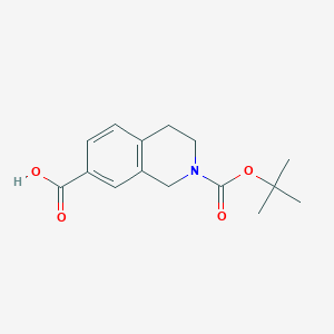 molecular formula C15H19NO4 B139430 2-(叔丁氧羰基)-1,2,3,4-四氢异喹啉-7-羧酸 CAS No. 149353-95-7