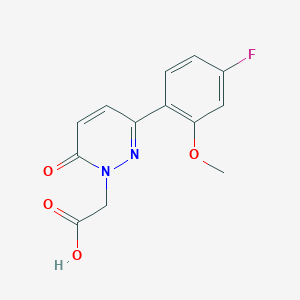 molecular formula C13H11FN2O4 B1394302 [3-(4-氟-2-甲氧基苯基)-6-氧代嘧啶并-1(6H)-基]乙酸 CAS No. 1239731-56-6