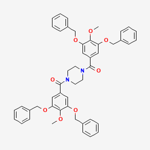 Piperazine, 1,4-bis(3,5-dibenzyloxy-4-methoxybenzoyl)-