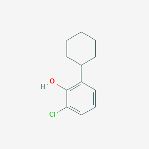 molecular formula C12H15ClO B13943089 2-Chloro-6-cyclohexyl phenol CAS No. 57883-04-2