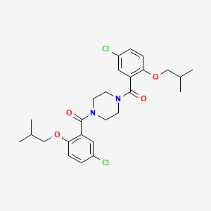 molecular formula C26H32Cl2N2O4 B1394309 1,4-双(5-氯-2-异丁氧基苯甲酰)哌嗪 CAS No. 882864-19-9