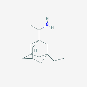 molecular formula C14H25N B13943096 1-(3-Ethyltricyclo[3.3.1.1~3,7~]decan-1-yl)ethan-1-amine CAS No. 787541-94-0