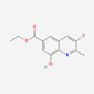 molecular formula C13H12FNO3 B13943100 Ethyl 3-fluoro-8-hydroxy-2-methylquinoline-6-carboxylate 