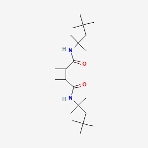 molecular formula C22H42N2O2 B13943119 N,N'-Bis(1,1,3,3-tetramethylbutyl)-1,1-cyclobutanedicarboxamide CAS No. 64011-97-8