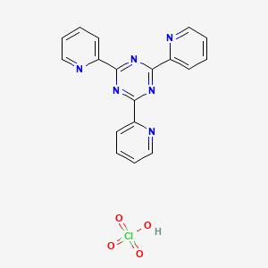 molecular formula C18H13ClN6O4 B13943170 2,4,6-Tripyridin-2-yl-1,3,5-triazine monoperchlorate CAS No. 63451-30-9