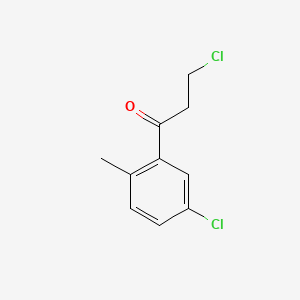 molecular formula C10H10Cl2O B13943182 1-Propanone, 3-chloro-1-(5-chloro-2-methylphenyl)- CAS No. 63549-33-7