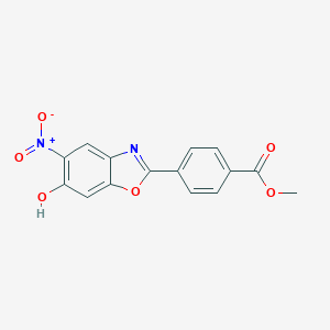 B139432 Methyl 4-(6-hydroxy-5-nitro-1,3-benzoxazol-2-YL)benzoate CAS No. 133554-24-2