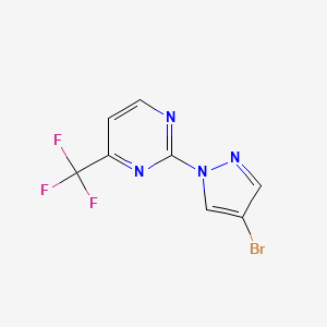 B1394321 2-(4-Bromo-1H-pyrazol-1-yl)-4-(trifluoromethyl)pyrimidine CAS No. 1215458-83-5