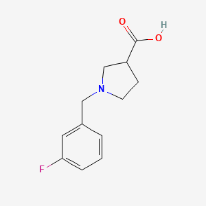 B1394323 1-(3-Fluorobenzyl)pyrrolidine-3-carboxylic acid CAS No. 1086375-23-6