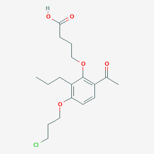 molecular formula C18H25ClO5 B1394330 4-[6-乙酰基-3-(3-氯丙氧基)-2-丙基苯氧基]丁酸 CAS No. 162747-64-0