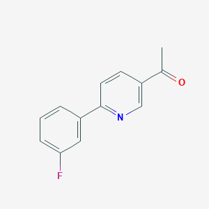 B1394333 1-[6-(3-Fluorophenyl)pyridin-3-yl]ethanone CAS No. 1216541-77-3