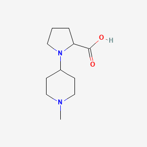 B1394335 1-(1-Methylpiperidin-4-yl)pyrrolidine-2-carboxylic acid CAS No. 1401102-58-6