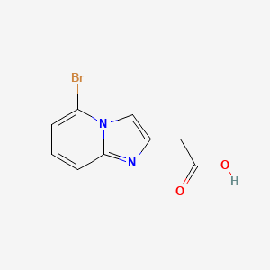 molecular formula C9H7BrN2O2 B1394336 (5-溴咪唑[1,2-a]吡啶-2-基)乙酸 CAS No. 1215319-22-4