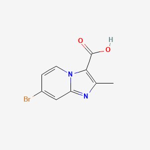 molecular formula C9H7BrN2O2 B1394338 7-溴-2-甲基咪唑并[1,2-a]吡啶-3-羧酸 CAS No. 1159831-07-8