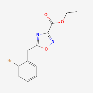 B1394341 Ethyl 5-(2-Bromobenzyl)-1,2,4-oxadiazole-3-carboxylate CAS No. 1216696-40-0