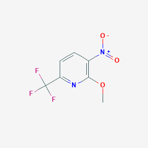 molecular formula C7H5F3N2O3 B1394343 2-Methoxy-3-nitro-6-(trifluoromethyl)pyridine CAS No. 1215595-92-8