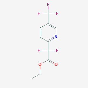 molecular formula C10H8F5NO2 B1394349 Ethyl Difluoro[5-(trifluoromethyl)pyridin-2-yl]acetate CAS No. 1216700-64-9