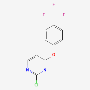 molecular formula C11H6ClF3N2O B1394352 2-氯-4-[4-(三氟甲基)苯氧基]嘧啶 CAS No. 1208087-07-3