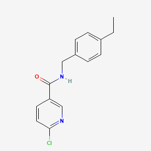 molecular formula C15H15ClN2O B1394357 6-Chloro-N-(4-ethylbenzyl)nicotinamide CAS No. 1215716-62-3
