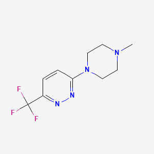 molecular formula C10H13F3N4 B1394358 3-(4-Methylpiperazin-1-yl)-6-(trifluoromethyl)pyridazine CAS No. 1217006-35-3