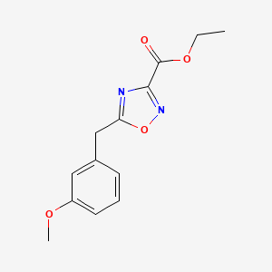 molecular formula C13H14N2O4 B1394359 Ethyl 5-(3-Methoxybenzyl)-1,2,4-oxadiazole-3-carboxylate CAS No. 1216607-98-5