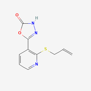 molecular formula C10H9N3O2S B1394373 5-[2-(烯丙硫基)吡啶-3-基]-1,3,4-恶二唑-2(3H)-酮 CAS No. 1219187-15-1