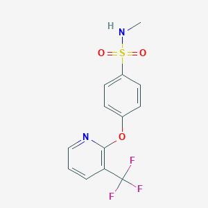 molecular formula C13H11F3N2O3S B1394374 N-甲基-4-{[3-(三氟甲基)吡啶-2-基]氧基}苯磺酰胺 CAS No. 1227955-09-0