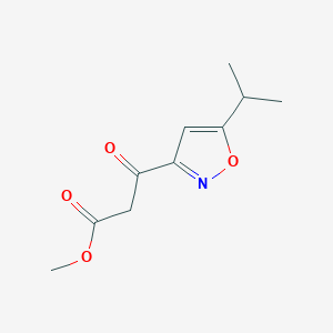 B1394382 3-(5-Isopropyl-isoxazol-3-yl)-3-oxo-propionic acid methyl ester CAS No. 1229624-70-7