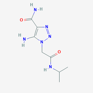 molecular formula C8H14N6O2 B1394386 5-氨基-1-(异丙基氨基羰基甲基)-1H-[1,2,3]三唑-4-羧酸酰胺 CAS No. 1228070-75-4