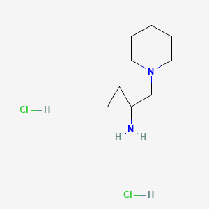 molecular formula C9H20Cl2N2 B1394394 [1-(1-Piperidinylmethyl)cyclopropyl]amine dihydrochloride CAS No. 1255717-66-8