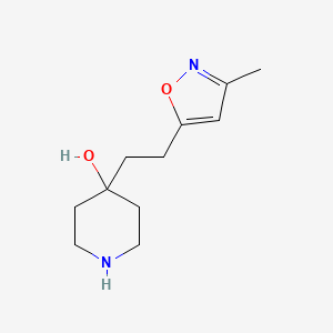 B13943958 4-[2-(3-Methylisoxazol-5-yl)-ethyl]-piperidin-4-ol CAS No. 1019108-03-2