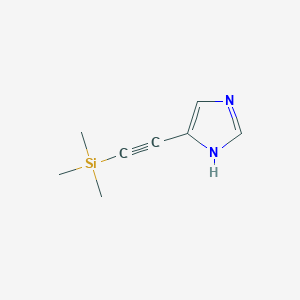 molecular formula C8H12N2Si B1394407 (4-咪唑基乙炔基)三甲基硅烷 CAS No. 1216709-90-8