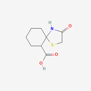 molecular formula C9H13NO3S B1394412 3-氧代-1-硫杂-4-氮杂螺[4.5]癸烷-6-羧酸 CAS No. 1228182-76-0