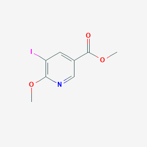 molecular formula C8H8INO3 B1394414 5-碘-6-甲氧基吡啶-3-甲酸甲酯 CAS No. 1242268-18-3