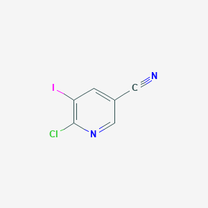 molecular formula C6H2ClIN2 B1394415 6-氯-5-碘烟腈 CAS No. 856213-95-1