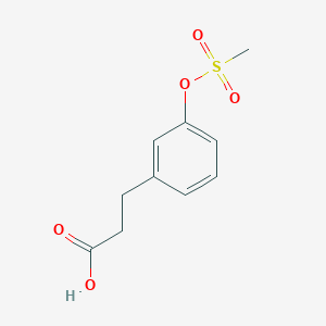 molecular formula C10H12O5S B1394418 3-[3-(Methanesulfonyloxy)phenyl]propanoic acid CAS No. 1242268-25-2